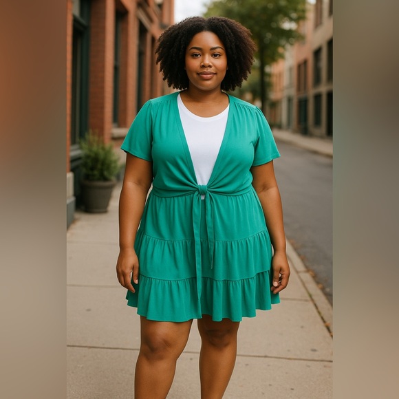 Risa Ann NY Multi-Color Layered Skirt Dress - Picture 2 of 13